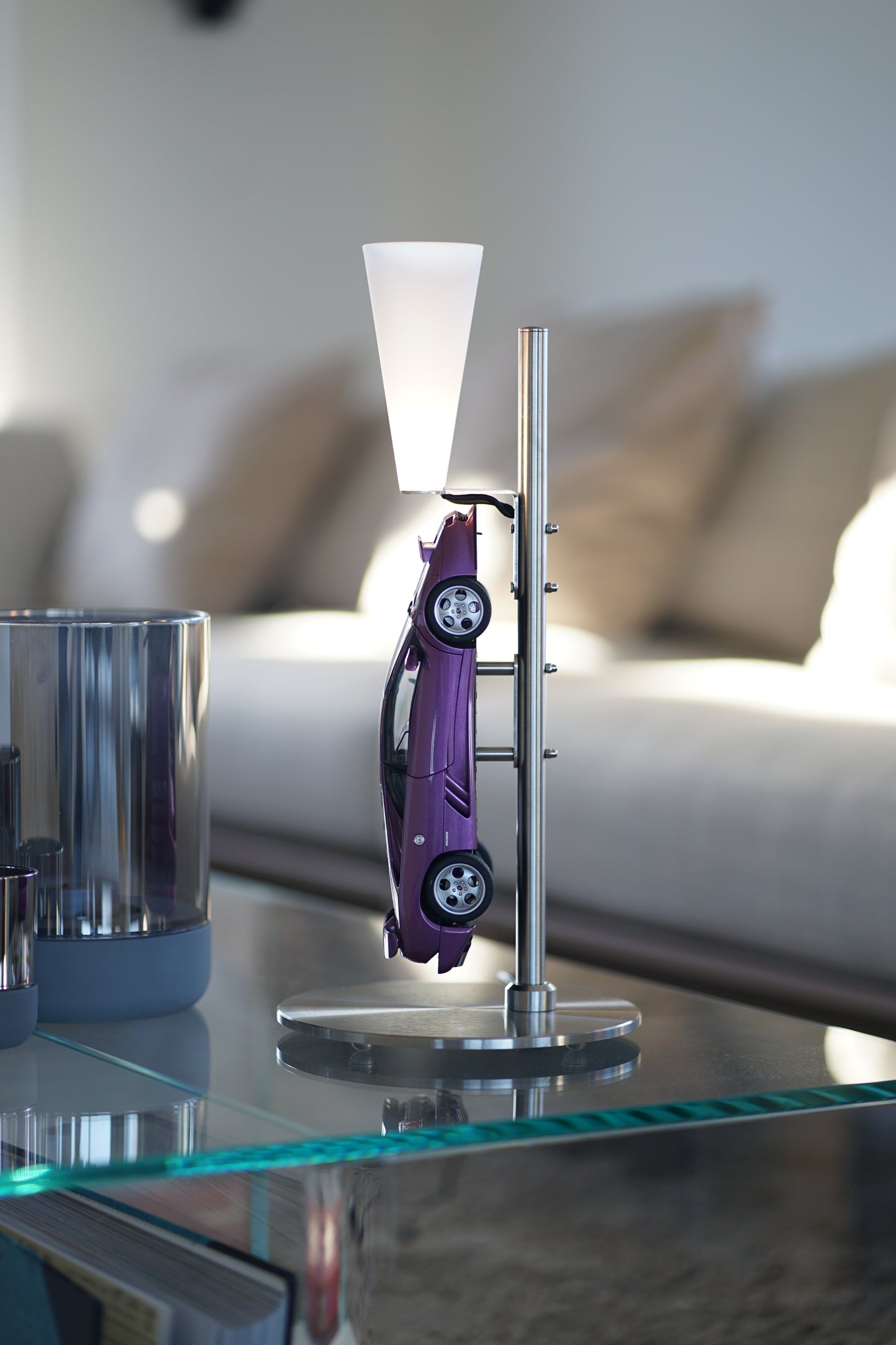 ArtCar-Lampe Lamborghini Diablo Viola - SIGNATURE LABEL