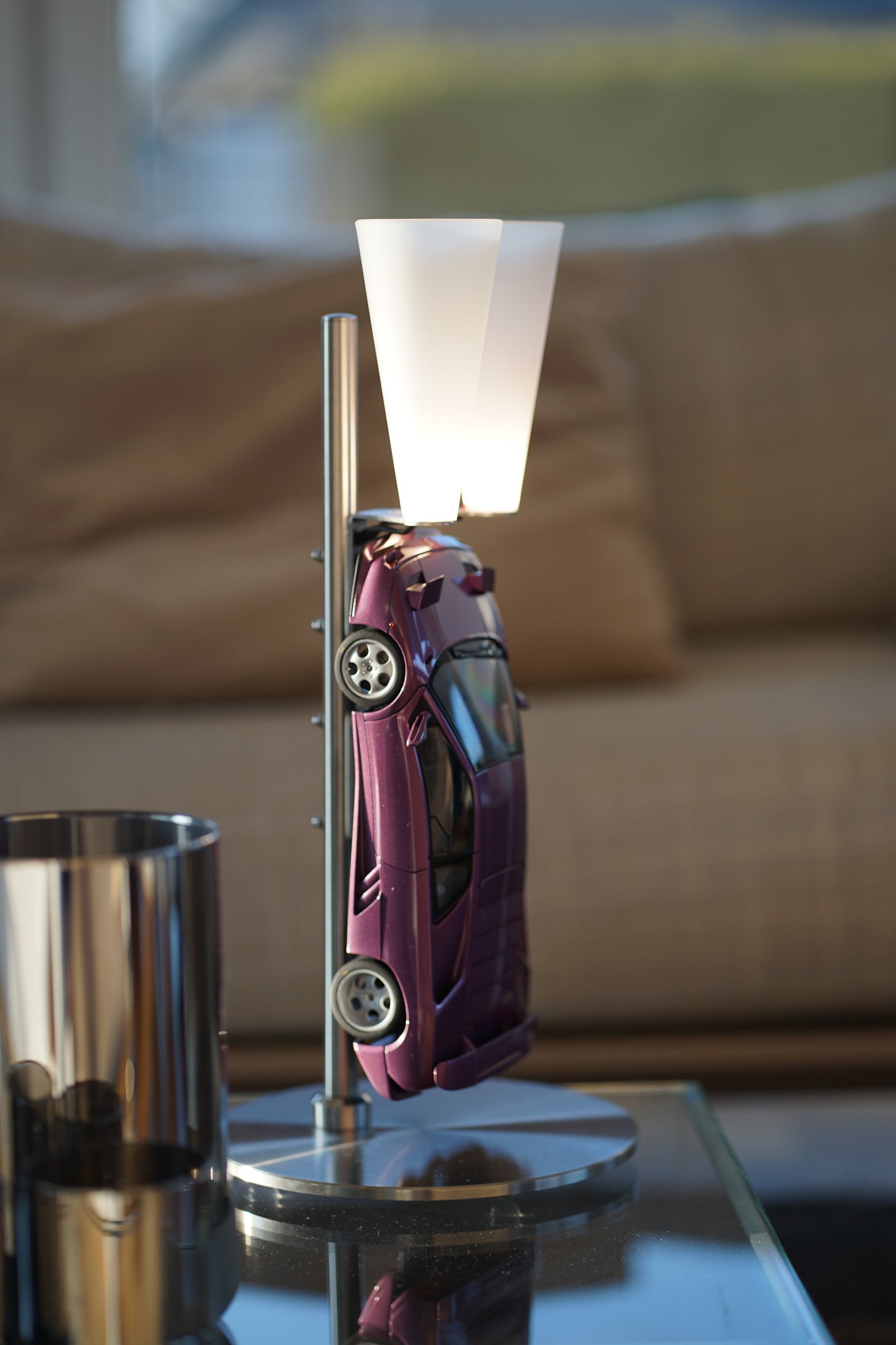 ArtCar-Lampe Lamborghini Diablo Viola - SIGNATURE LABEL