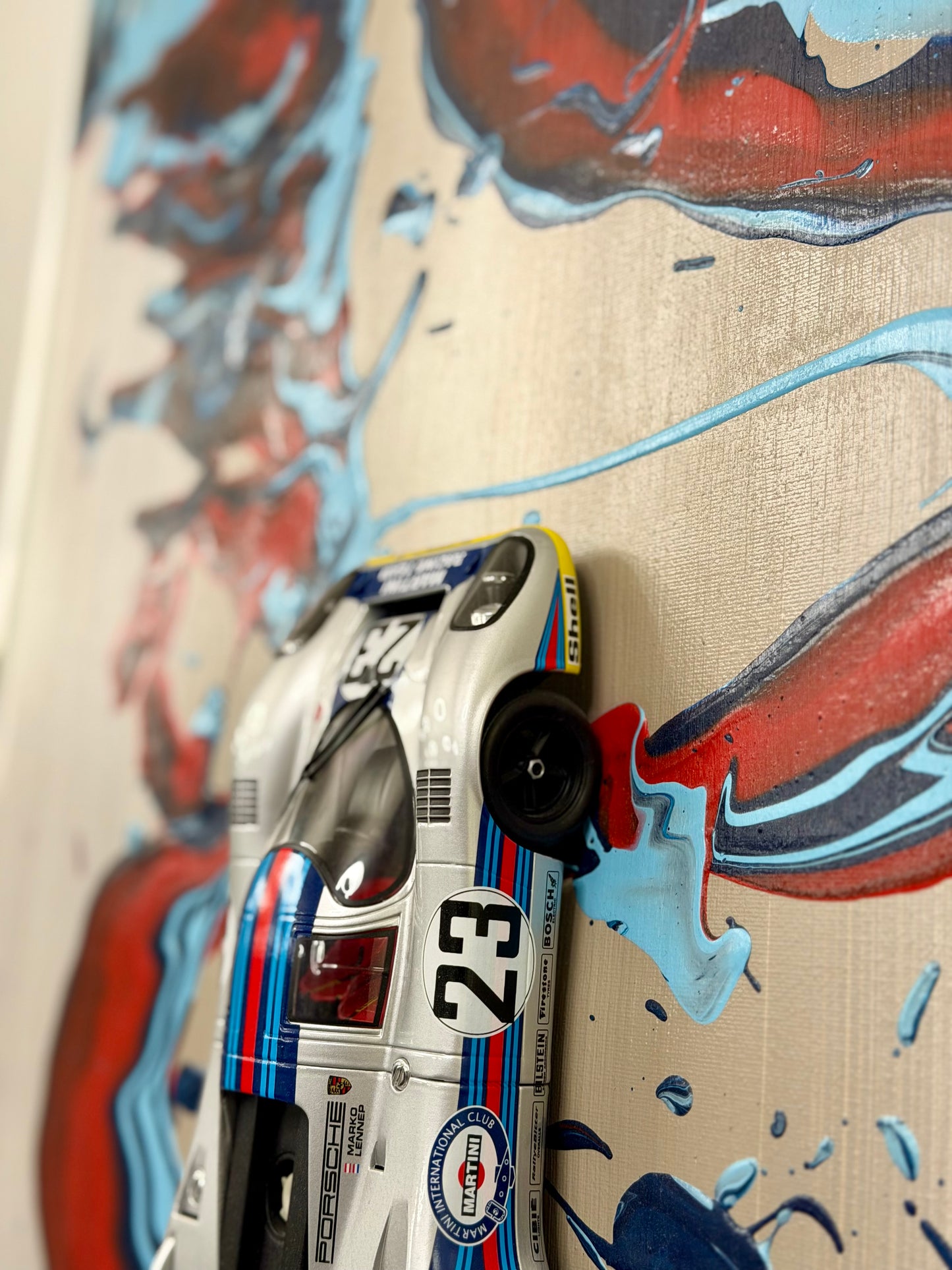 ArtCar Porsche 917K Martini 60cmx80cm