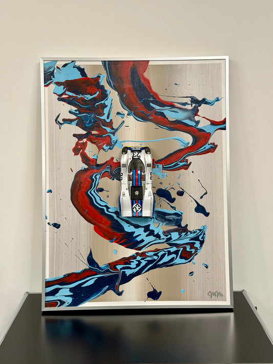 ArtCar Porsche 917K Martini 60cmx80cm