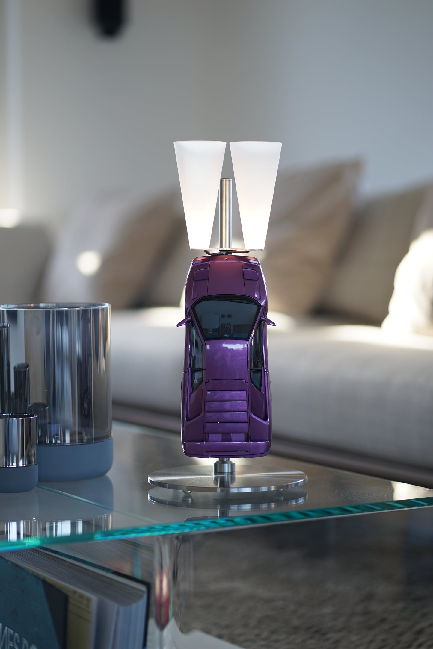 ArtCar-Lampe Lamborghini Diablo Viola - SIGNATURE LABEL