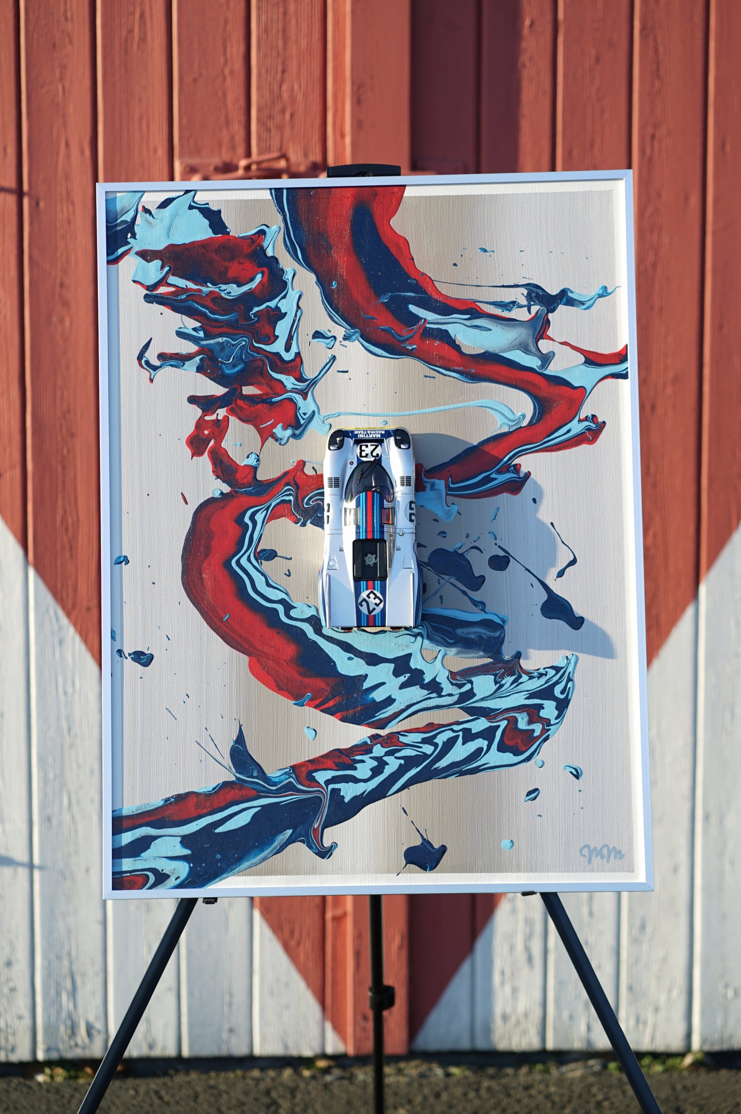 ArtCar Porsche 917K Martini 60cmx80cm